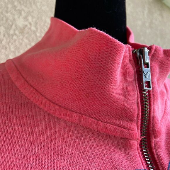 American Eagle Womens Sweatshirt Size XS Quarter‎ Zip Neon Pink Lightweight - Picture 4 of 13